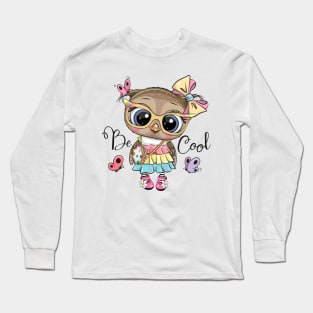 Cute fashion owl in a dress Long Sleeve T-Shirt